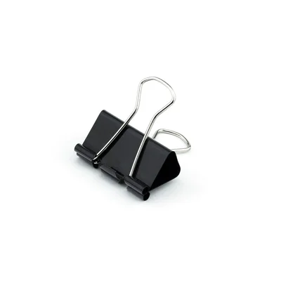 Top Office Binder clips, 25 mm, black, 12 pieces