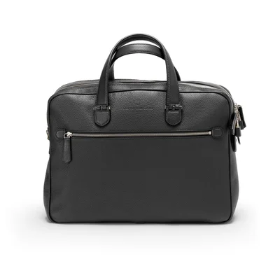Graf von Faber-Castell Laptop and Document Bag Cashmere, with two compartments, leather, black