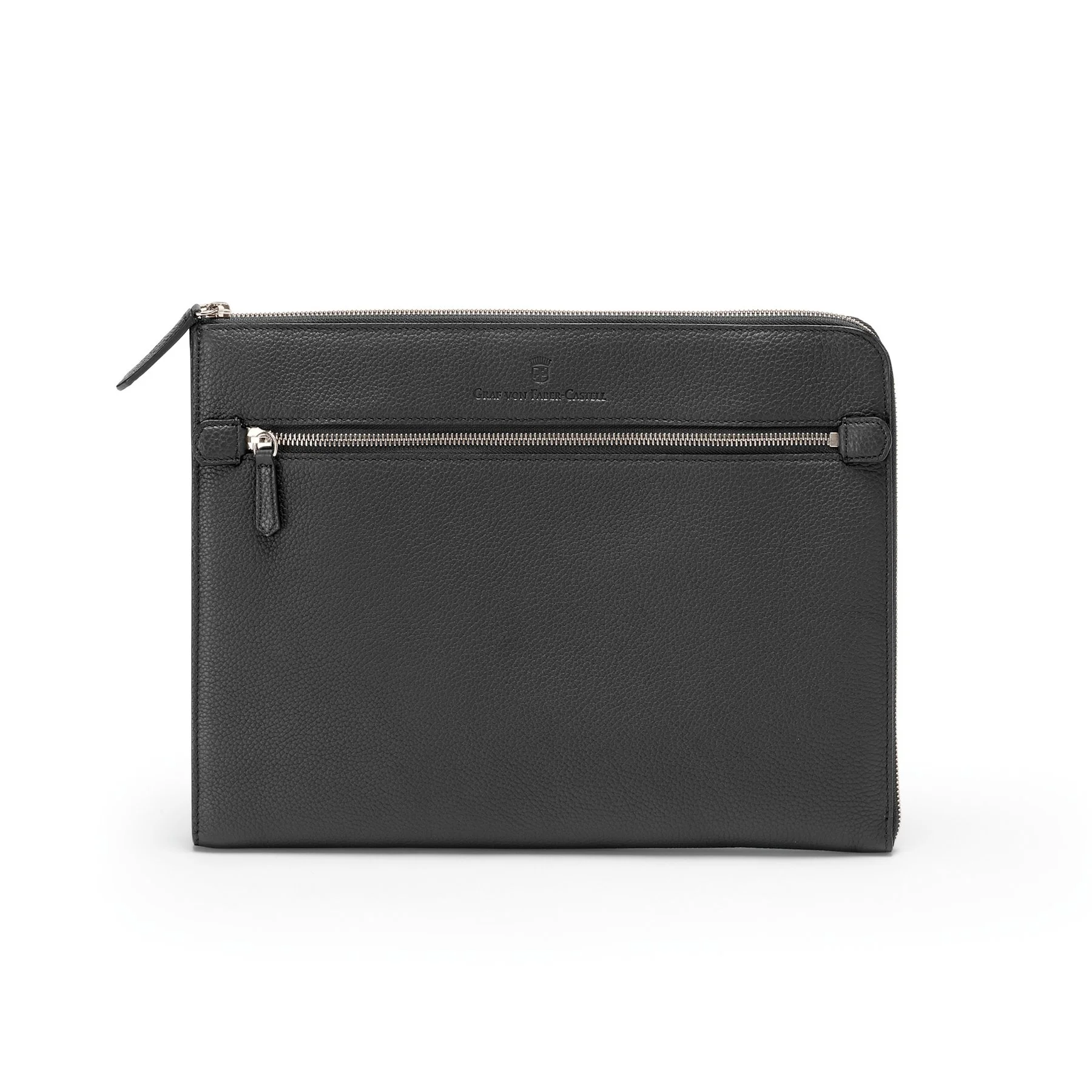 Graf von Faber-Castell Document folder Cashmere, with zipper, leather, black