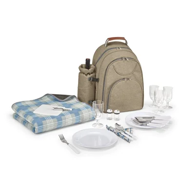 Hi!dea Picnic backpack, with included accessories, light brown