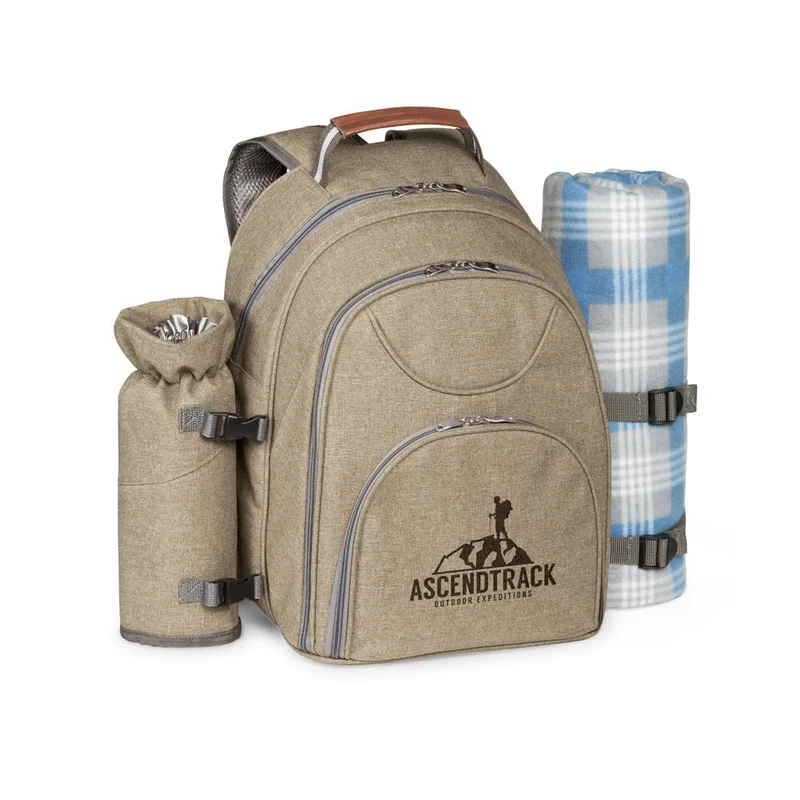 Hi!dea Picnic backpack, with included accessories, light brown