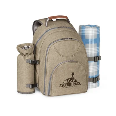 Hi!dea Picnic backpack, with included accessories, light brown