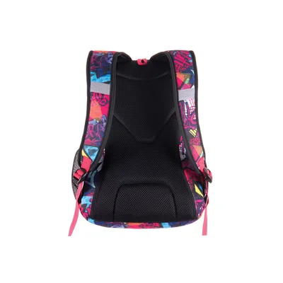 Pulse Backpack Teens Pink Graffiti, multicolor