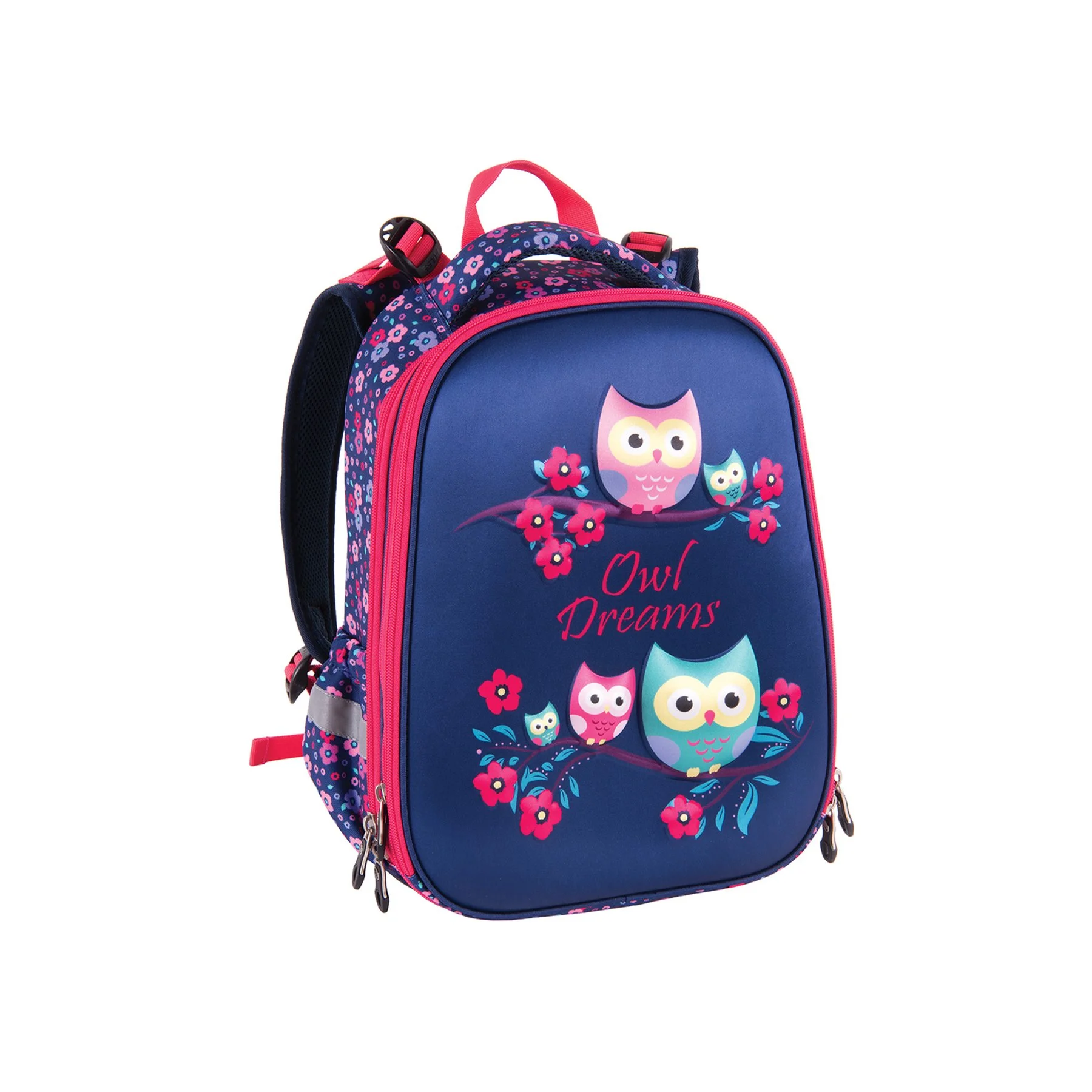 Pulse Backpack Anatomic Cube - Owl Dreams, blue-red