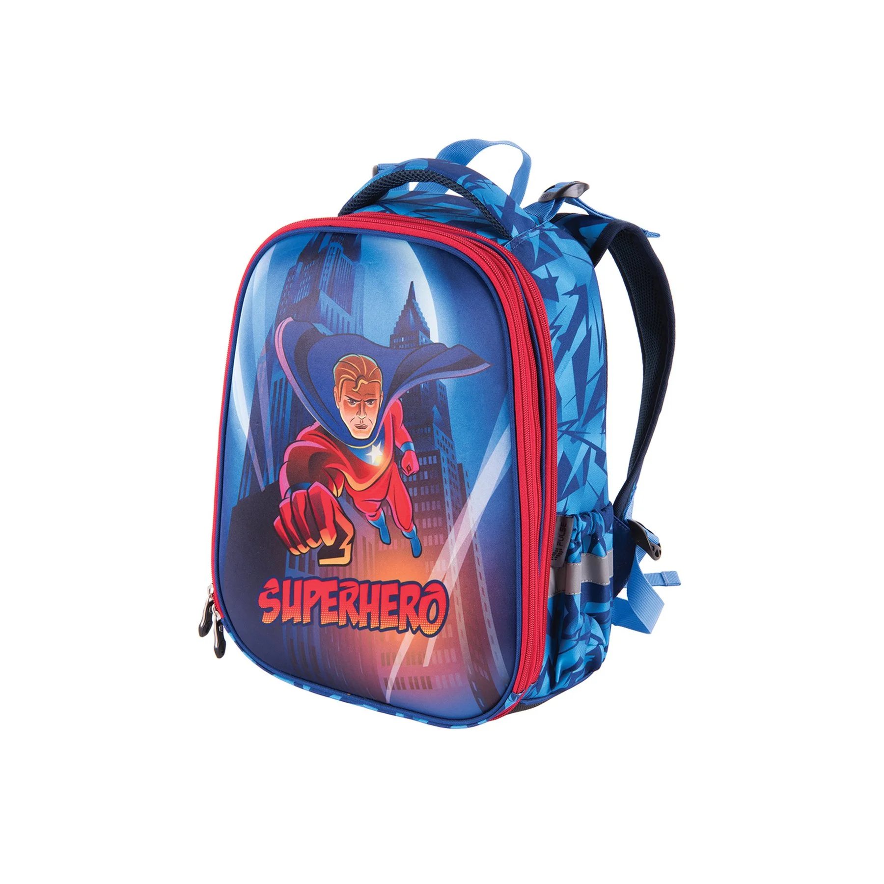 Pulse Backpack Anatomic Cube - Superhero, blue-red