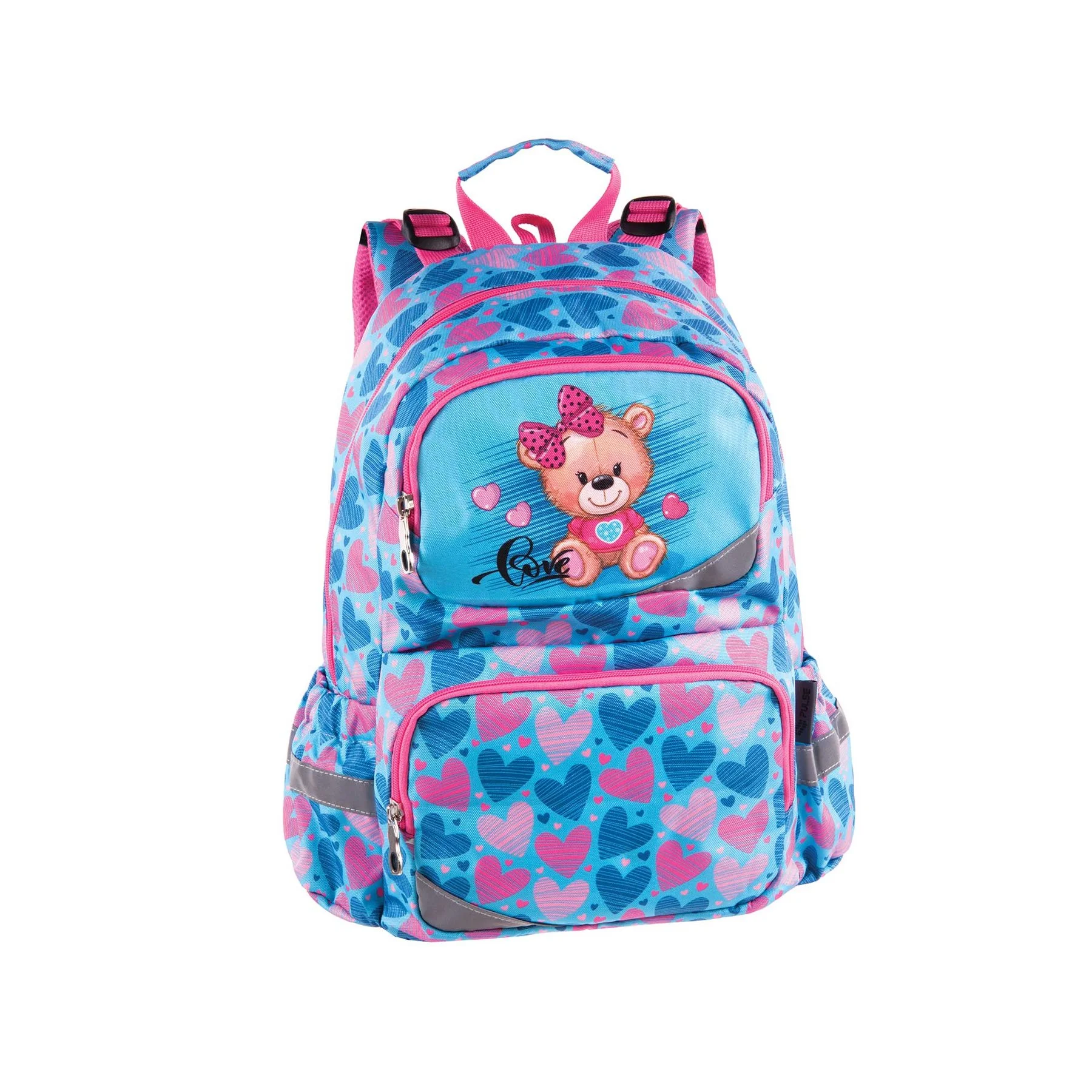 Pulse Backpack Anatomic Teddy, blue-pink