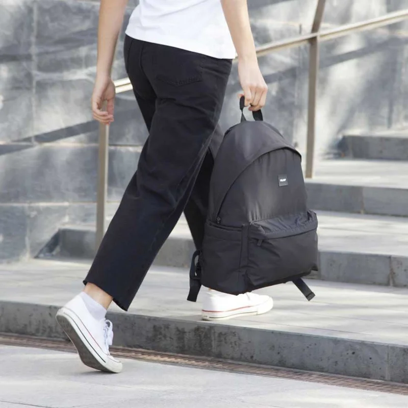 Milan Backpack Shadow, 2 zips, 22 L, black