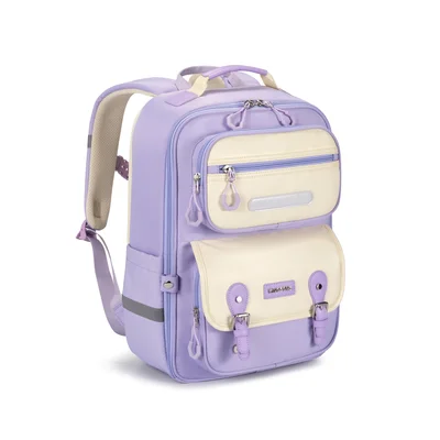 Kingsons Safeback Junior School Backpack, purple