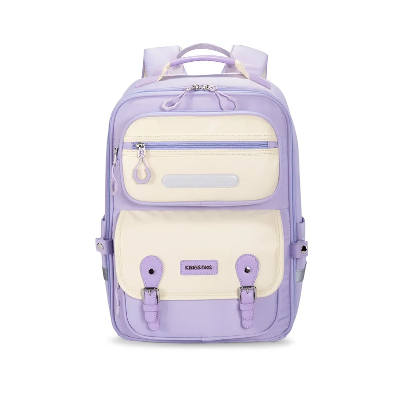 Kingsons Safeback Junior School Backpack, purple