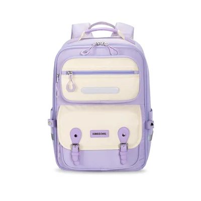 Kingsons Safeback Junior School Backpack, purple