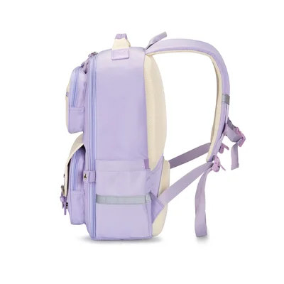 Kingsons Safeback Junior School Backpack, purple