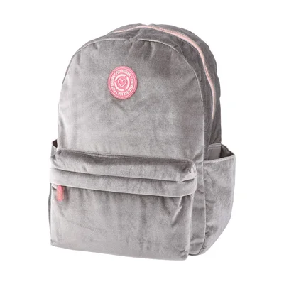 Play Pop Fashion Backpack, suede, grey