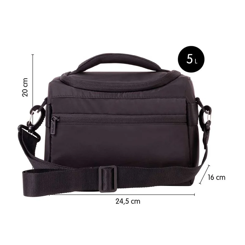 Milan Lunch Bag Shadow, 5 L, black