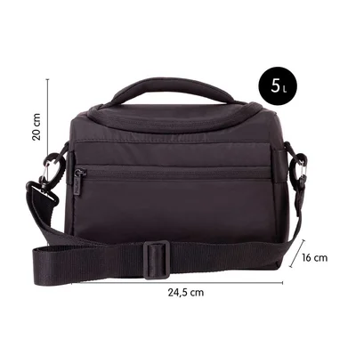 Milan Lunch Bag Shadow, 5 L, black