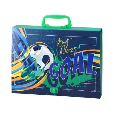 Play Academy Document Bag, with handle, football, A4