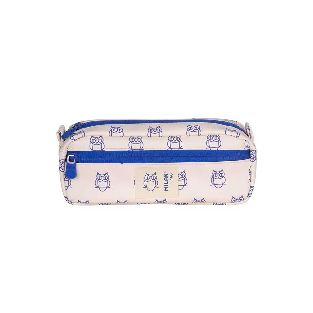 Milan Pencil case 460, with 2 zippers, beige