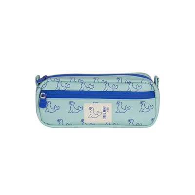 Milan Pencil case 460, with 2 zippers, light green