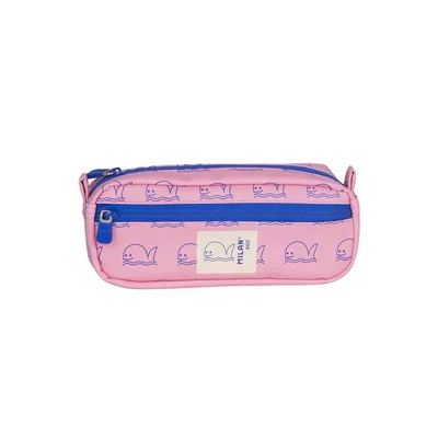 Milan Pencil case 460, 2 zippers, light pink