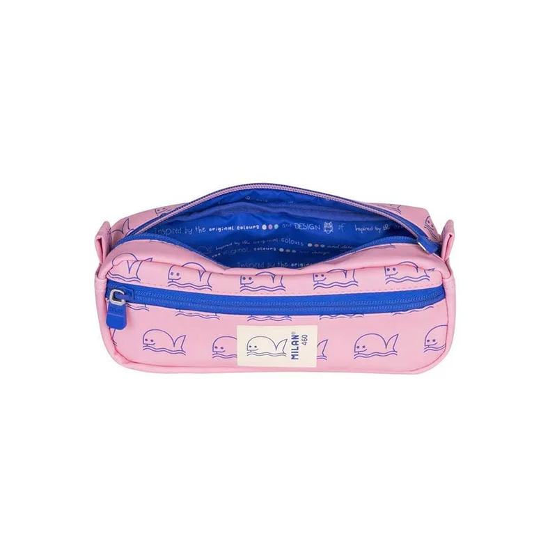 Milan Pencil case 460, 2 zippers, light pink