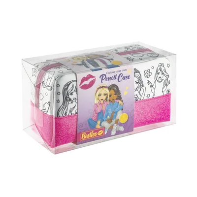 Moxy Coloring pencil case Besties, with 6 markers