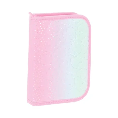 Statovac Decker Pencil Case, single zipper, filled, pink