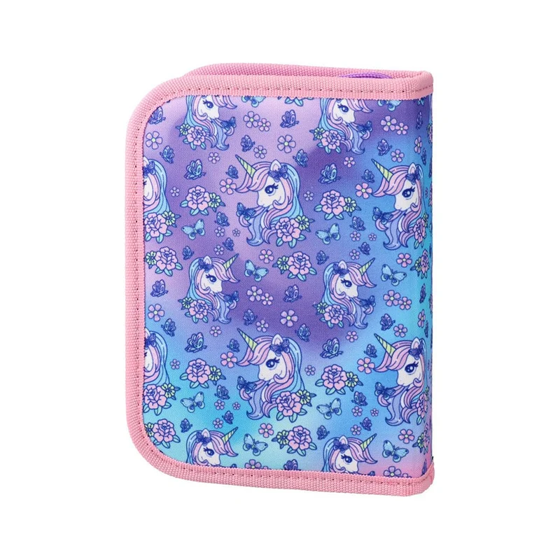 Statovac Decker Pencil Case, single zipper, filled, unicorns