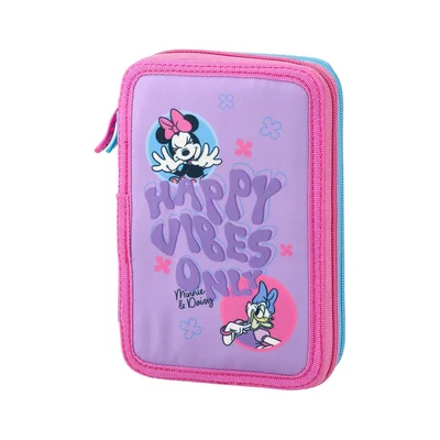 Statovac Double Decker Pencil Case – Minnie Mouse, two zippers, filled
