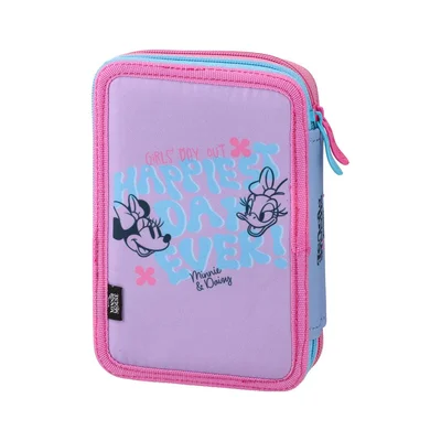 Statovac Double Decker Pencil Case – Minnie Mouse, two zippers, filled