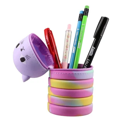 Statovac Goommy Pencil Pouch, vertical, silicone, for girls, assorted