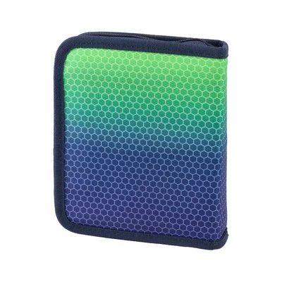 Statovac Grande Pencil Case, single zipper, empty, blue-green