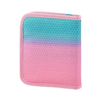 Statovac Grande Pencil Case, single zipper, empty, mint-pink