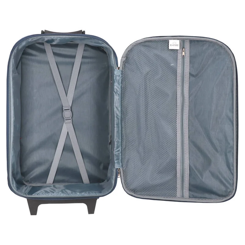 Empire Havana Suitcase Set, soft, black, 3 pcs