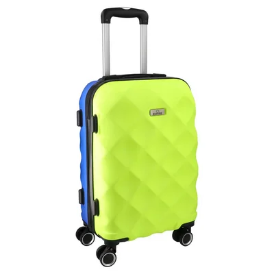 Empire Lyon Suitcase, Cabin, ABS, Yellow-Blue