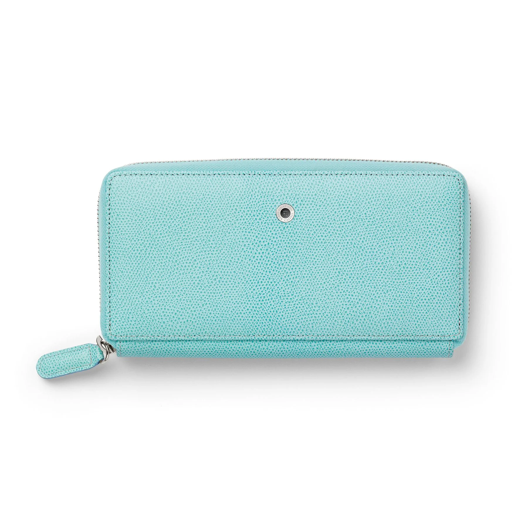 Graf von Faber-Castell Wallet Epsom, Women’s, with Zipper, Leather, Turquoise