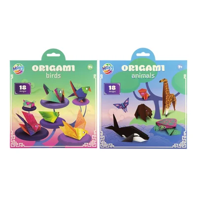 Moxy Origami paper, 18 designs, assorted, 48 pieces