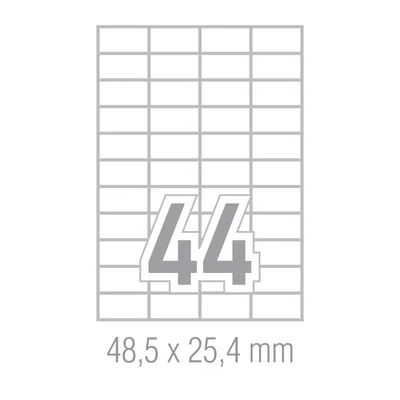 Office 1 Самозалепващи се етикети, A4, 48.3 x 25.44 mm, прави ъгли, 100 листа