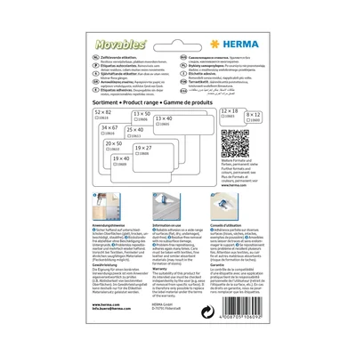 Herma Self-adhesive labels, for prices, 19 ? 40 mm, white, 640 pcs, in box