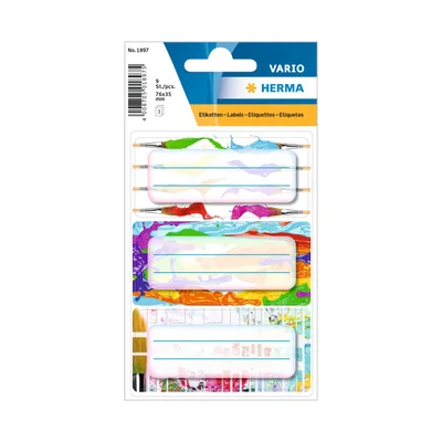 Herma Самозалепващи се етикети Цветове, ученически, 9 броя