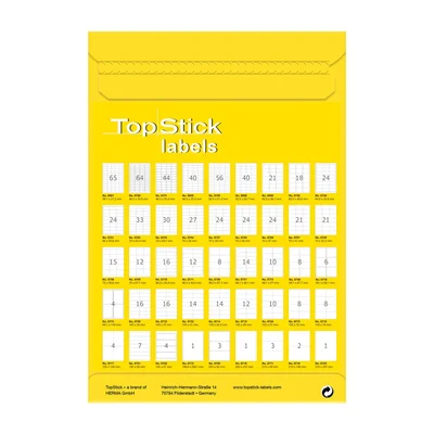 Top Stick Самозалепващи се етикети, A4, 63.5 х 38.1 mm, 21 броя, 100 листа