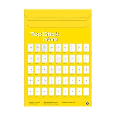 Top Stick Самозалепващи се етикети, A4, 192 х 38 mm, 7 броя, 100 листа