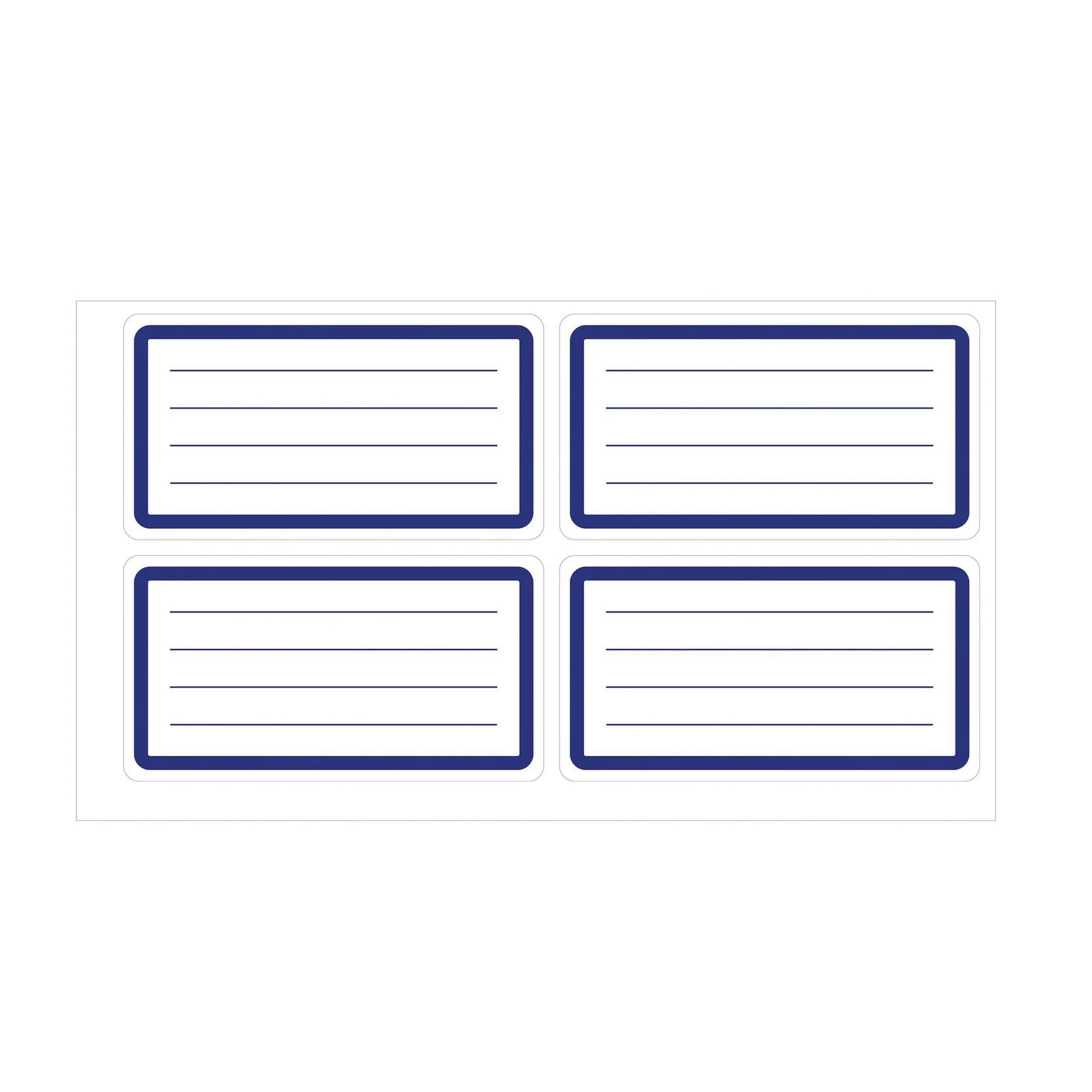 Top Office Self-Adhesive School Labels, white, 40 pieces