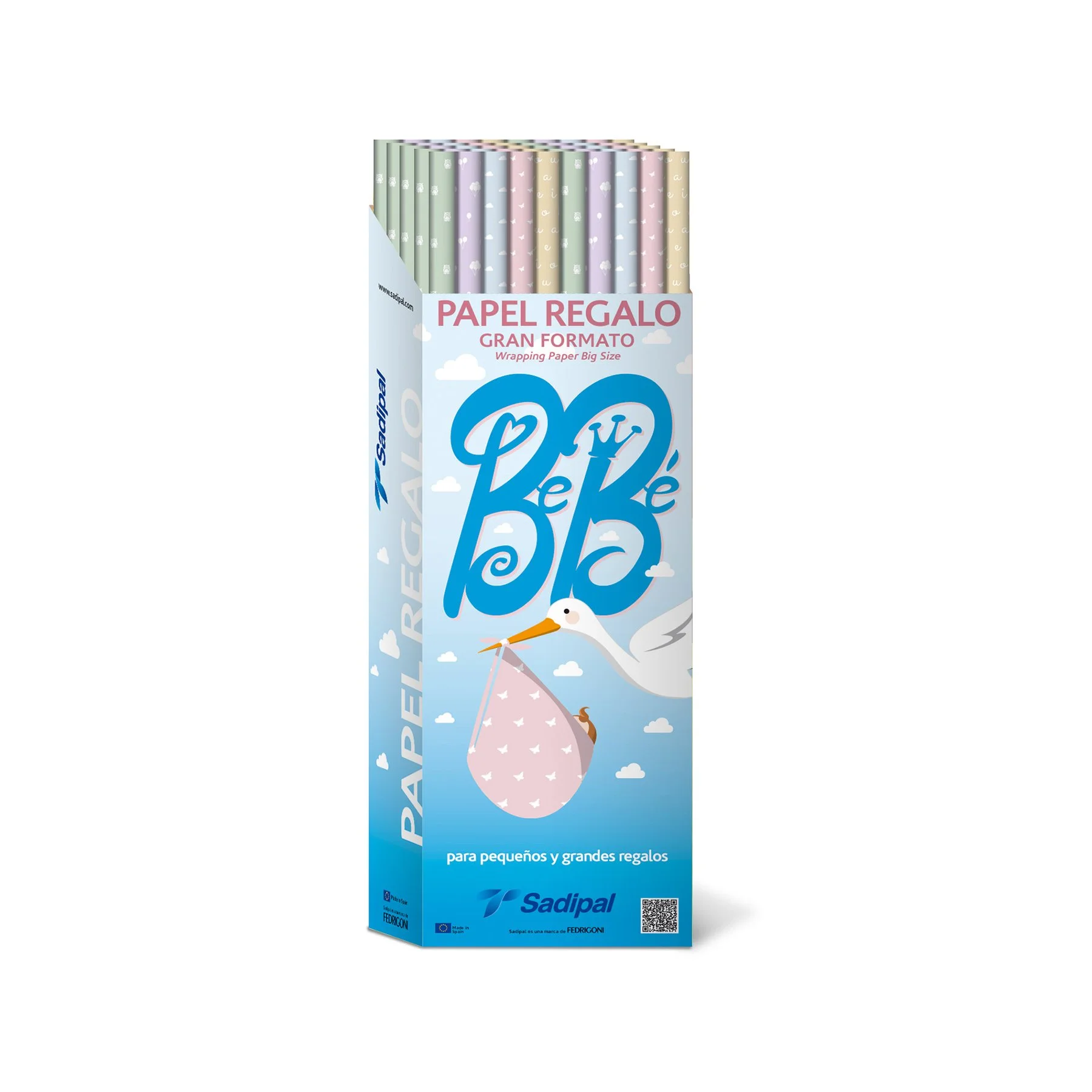 Fabriano Wrapping paper Ribbed Craft BB, 50 g/m?, 1 x 2 m, assorted