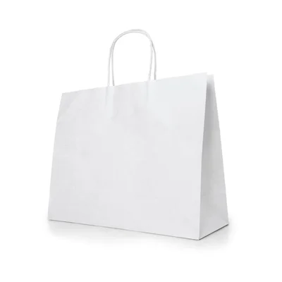 Hi!dea Kraft bags, white, 400 x 340 x 110 mm, 50 pcs