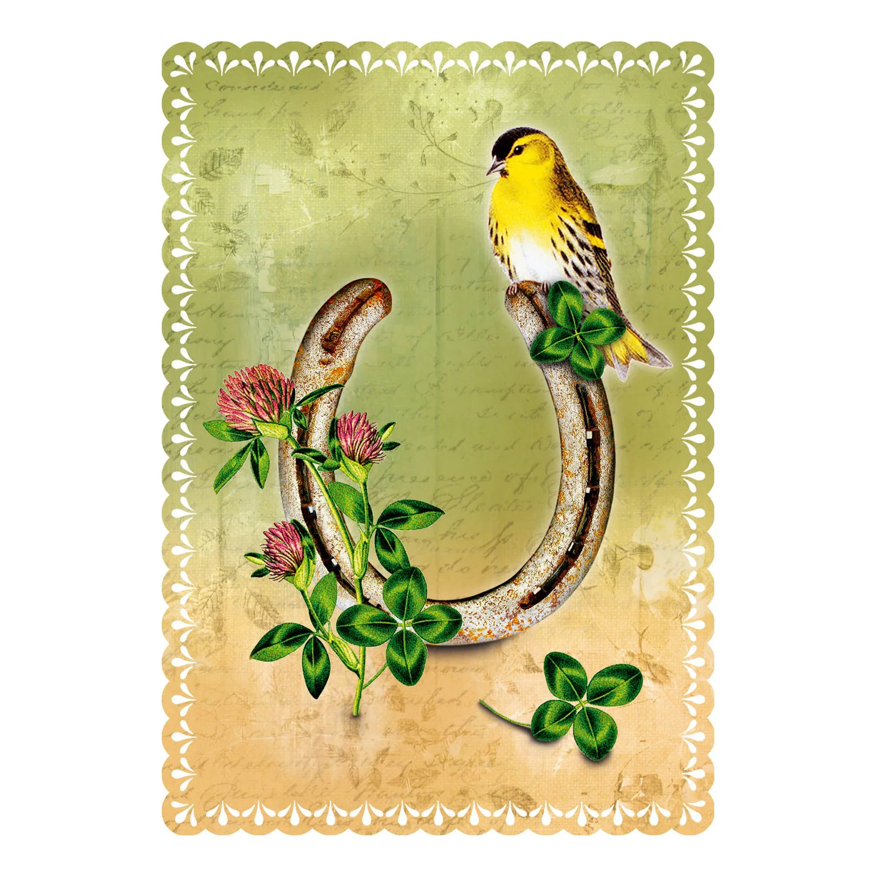 Gespaensterwald Card Romantique, lucky horseshoe