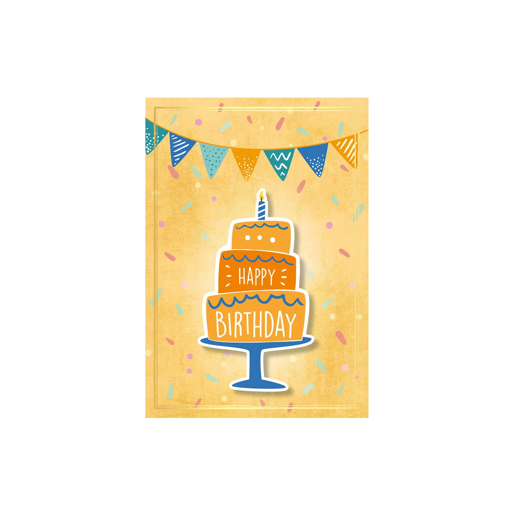 Gespaensterwald Card Happy Birthday, orange
