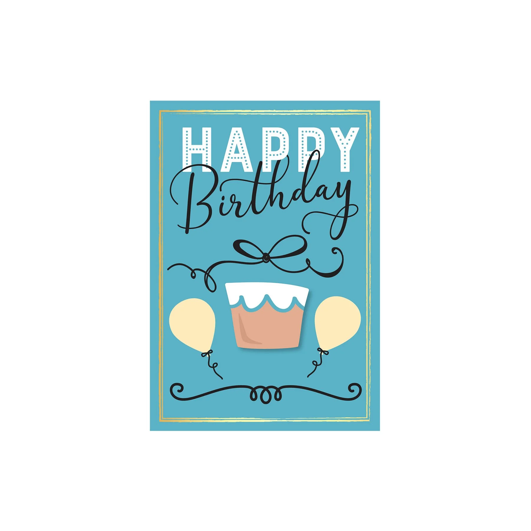 Gespaensterwald Card Happy Birthday, Blue