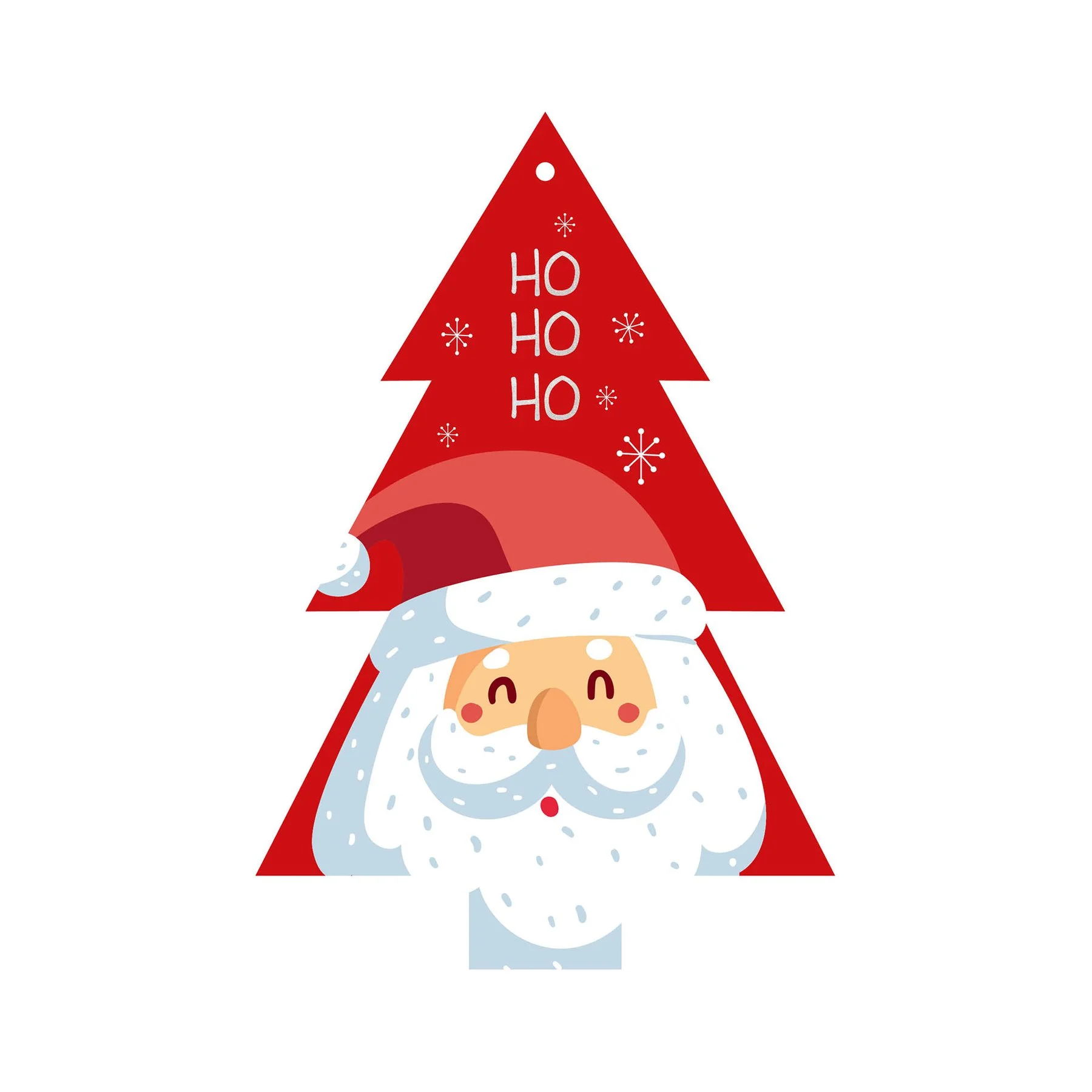 Gespaensterwald Tag card Tree, Santa Claus