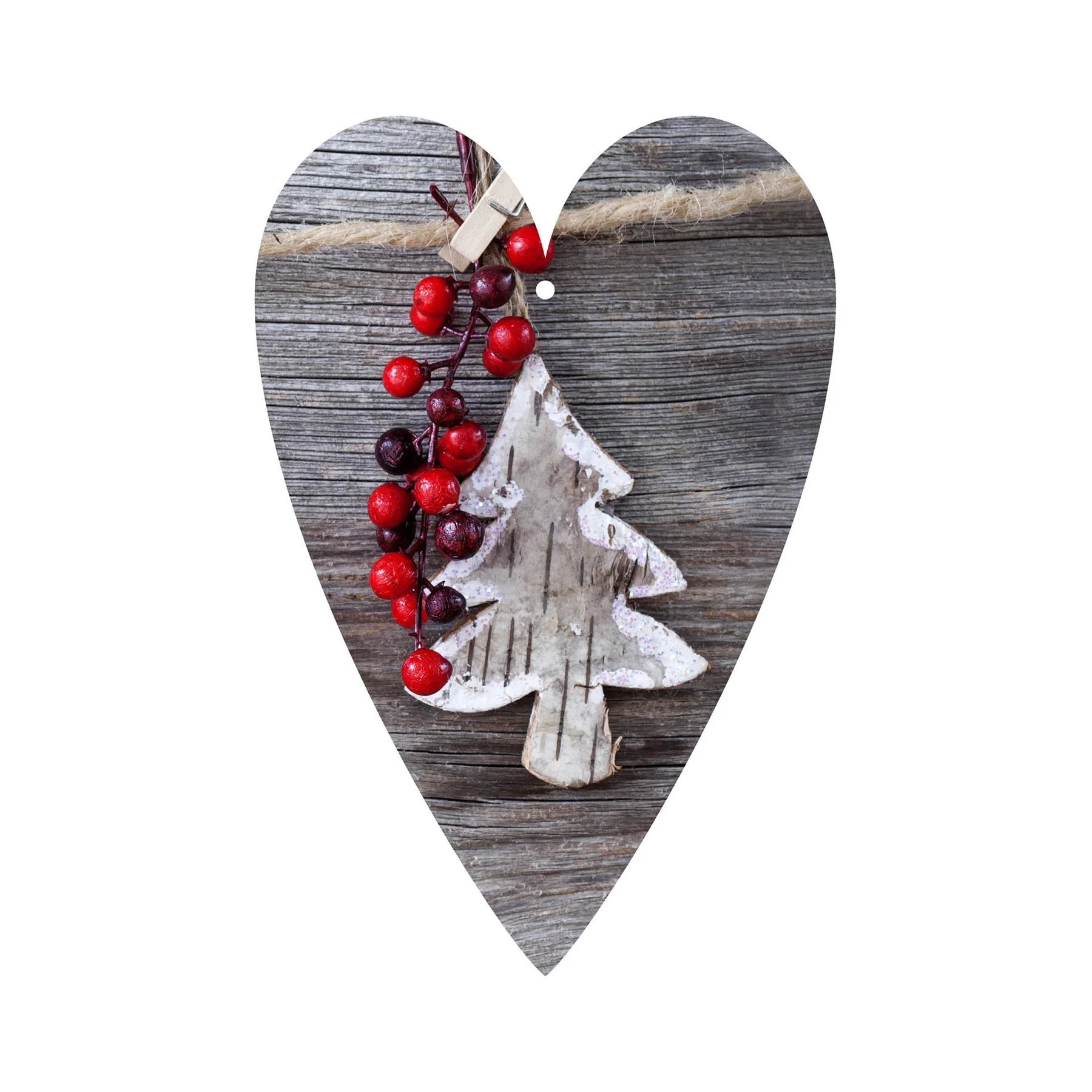 Gespaensterwald Tag card Tree, heart-shaped
