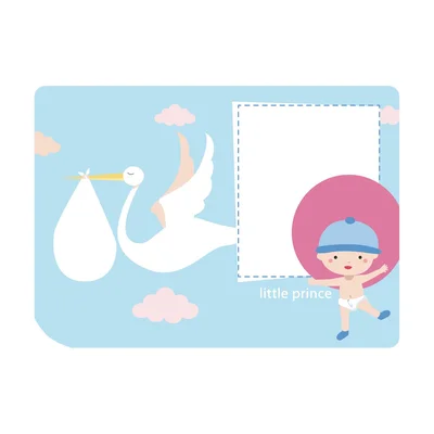 Gespaensterwald Card Fun-Cut, Hello Baby, blue