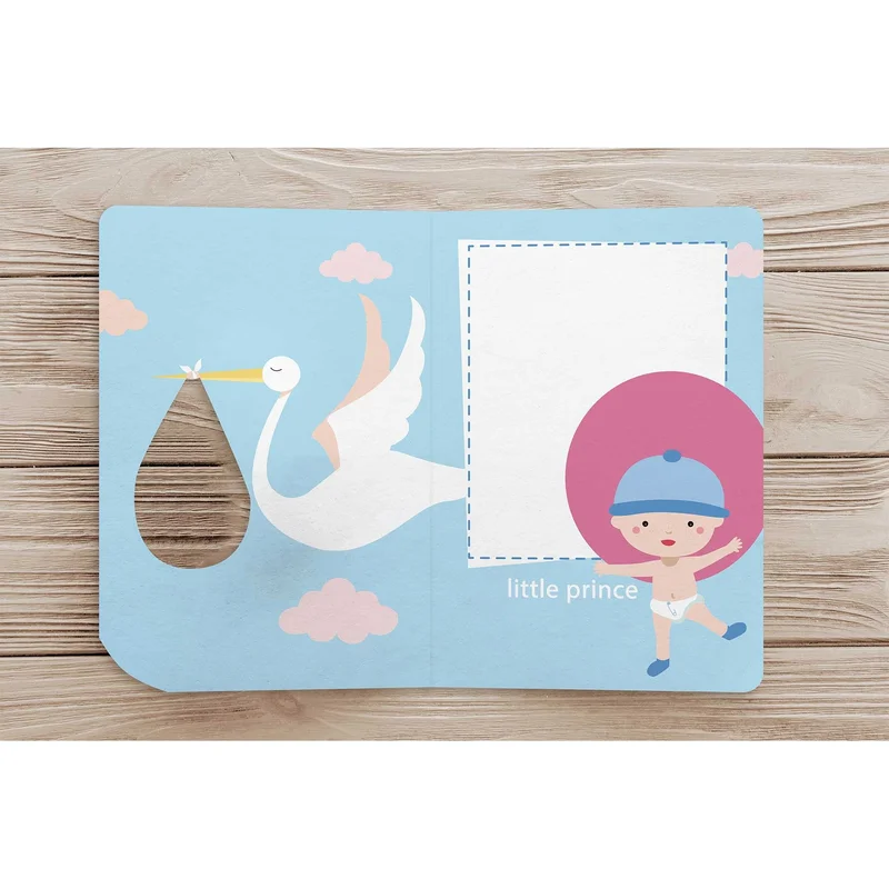 Gespaensterwald Card Fun-Cut, Hello Baby, blue